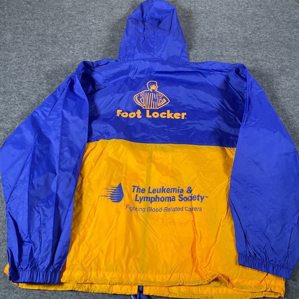 VTG‎ Disney Jacket Adult Extra Large Blue Colorblock Windbreaker Baggy Retro Y2K
